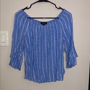 Alyx Women's Blue and White Striped Blouse